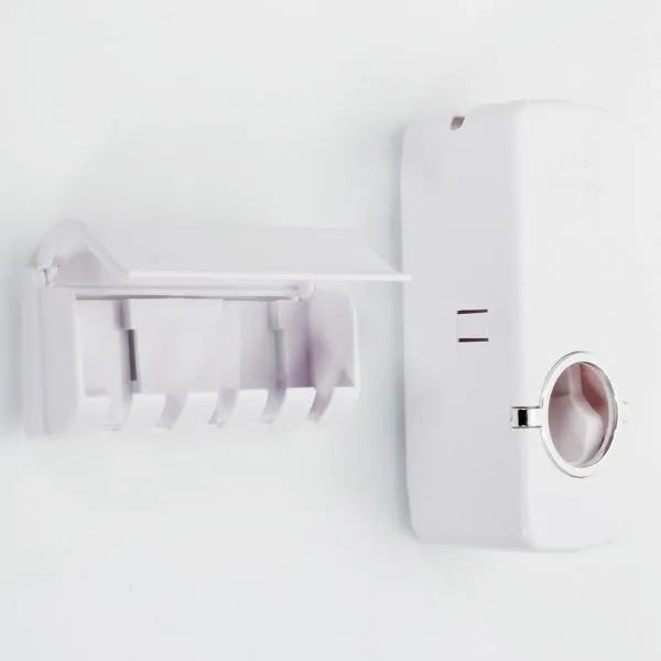 Set of Toothpaste Dispenser & Toothbrush Holder